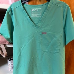 Surgical green XS figs top